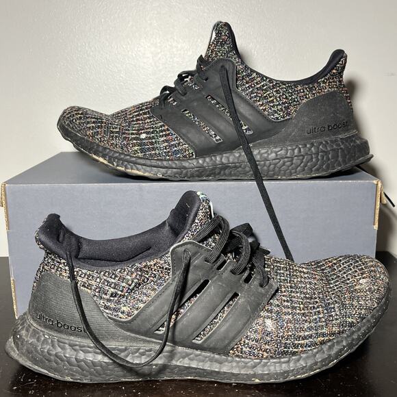 Adidas Ultraboost 3.0 Mens 10.5 Black Multicolor Static Running Shoes G54001